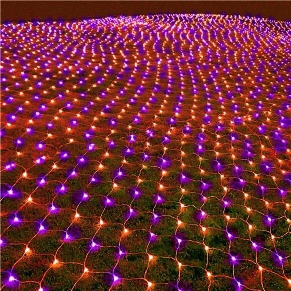 Halloween 200 LED Net Lights, 9.8 FT x 6.6 FT Connectable Mesh - Picture 6 of 7